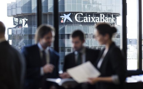 Una imatge de les oficines centrals de CaixaBank a Catalunya. FOTO: CEDIDA.