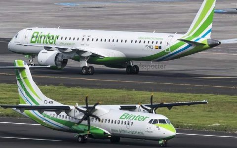 Dos aparells de l'aerolínia Binter. FOTO: CEDIDA.