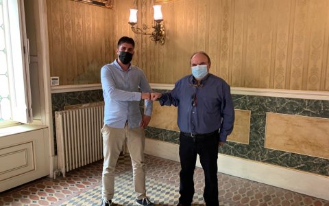 Pablo Mazón (esquerra) amb Jordi Fortuny, Primer Tinent d'Alcalde de l'Ajuntament de Tarragona.