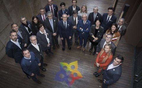 Els impulsors del projecte en una foto de família. FOTO: CEDIDA.