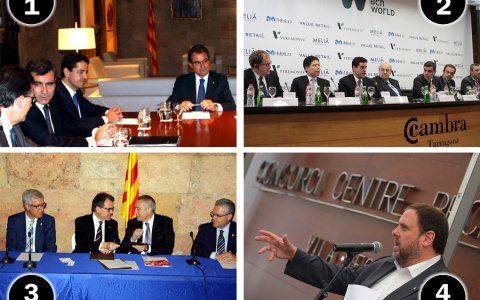 1. Artur Mas y Enrique Bañuelos en la presentación del proyecto. 2. Veremonte trae a Tarragona los primeros inversores. 3. Acuerdo CiU - PSC para desencallar el proyecto en el Parlament. 4. El vicepresidente Junqueras redimensiona el proyecto.