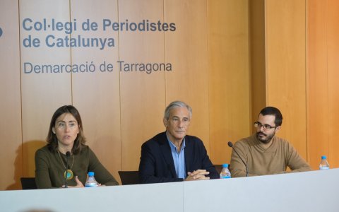 Un moment de la presentació dels resultats a la seu del Col·legi de Periodistes a Tarragona. FOTO: CEDIDA.