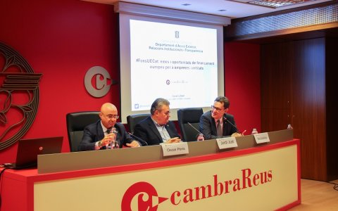Un moment de la jornada a la Cambra de Reus. FOTO: CEDIDA.