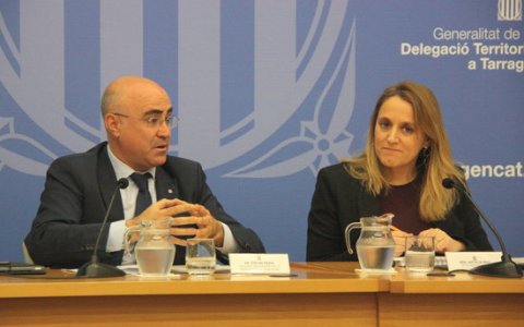 Peris i Mas durant la presentació dels pressupostos. FOTO: ACN.
