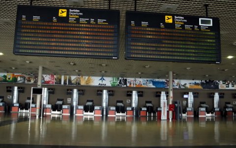 Una imatge de les instal·lacions buides de l'aerport. FOTO: ACN.