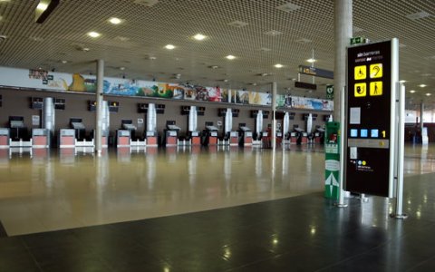Una imatge de les instal·lacions buides de l'aeroport. FOTO: ACN.