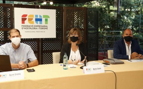 Roda de premsa de la FEHT on s'han presentat les xifres de la temporada actual. FOTO: ACN.