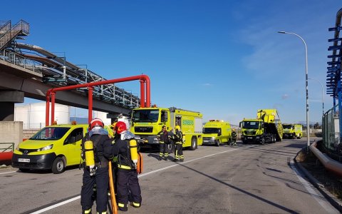 Una imatge d'un dels instants en què s'ha dut a terme el simulacre. FOTO: CEDIDA.