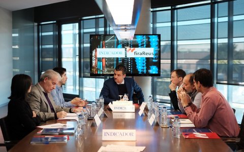 Un moment de la taula rodona de l'Indicador amb empreses del sector TIC. FOTO: XAVI JURIO.