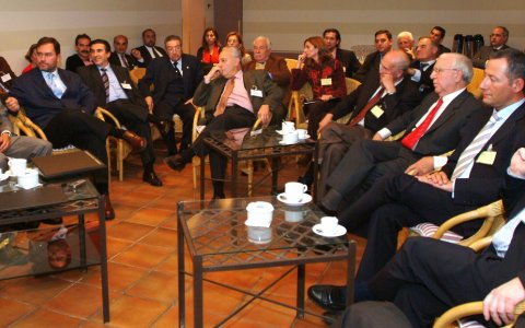 Tertúlia-col·loqui de la 7a Jornada d’Estudi per a Empresaris, amb els primers presidents de l’associació E&H.