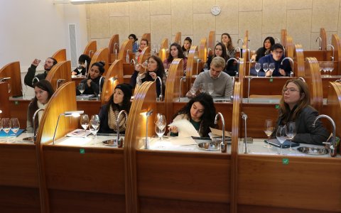 Els estudiants del màster es formen tastant vins de la regió vitivinícola Tarragona.