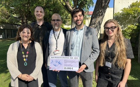Begoña Muguerza, Néstor Ibarz i Miquel Mulero, investigadors del Grup de Recerca en Nutrigenòmica de la URV i cofundadors de l’empresa IngrediZymes Functional Solutions.