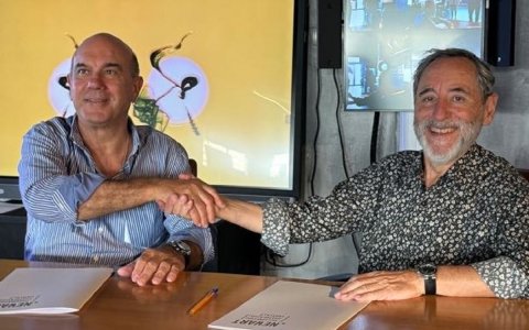 Ferran Teixidó, president del Grup Teixidó i Andreu Rodríguez, president del Patronat de la New Art Foundation.