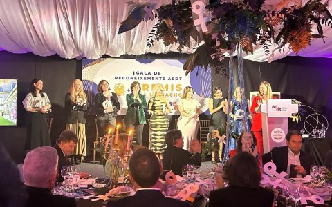 Les diferents premiades que han estat reconegudes a la Gala AEDT.