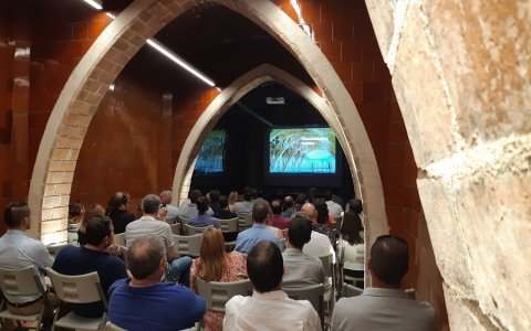 Presentació del projecte al celler d'oferta enoturística a l'entorn dels cellers modernistes, al celler de Vila-rodona. FOTO: CEDIDA.
