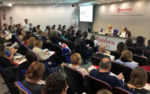 La presidenta de la Cambra de Comerç de Tarragona durant la seva intervenció. FOTO: CEDIDA.