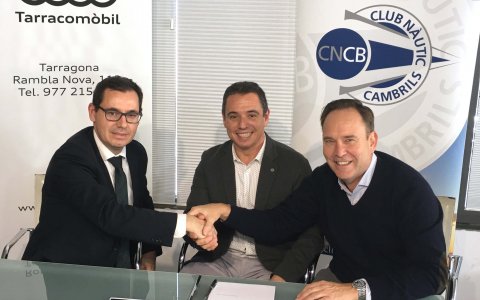 D’esquerra a dreta, Albert Martínez, gerent Audi Tarracomòbil, Ramon Vallverdú, president del CNBC i Joan Ramon Guillén, membre de la Junta Directiva. FOTO: CEDIDA.