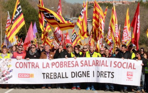 Una imatge de la capçalera de la manifestació. FOTO: CEDIDA.
