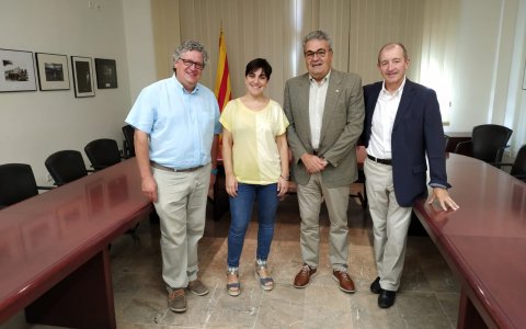 Una imatge de la trobada entre els representants de la Cambra de Comerç de Reus i el Consell Comarcal de la Terra Alta. FOTO: CEDIDA.