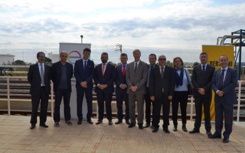 El Coordinador del Corredor Mediterrani en la seva visita a la terminal intermodal de Covestro.