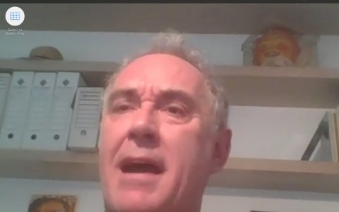 Un moment del webinar de Ferran Adrià. FOTO: CEDIDA.